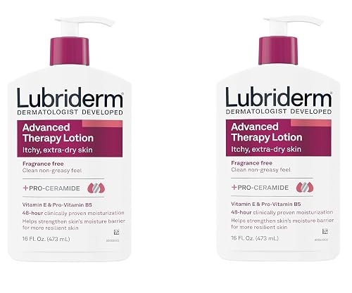 Lubriderm Advanced Therapy Fragrance Free Moisturizing Hand & Body Lotion + Pro-Ceramide with Vitamins E & Pro-Vitamin B5, Intense Hydration for Itchy Beauty & Personal Care Lubriderm