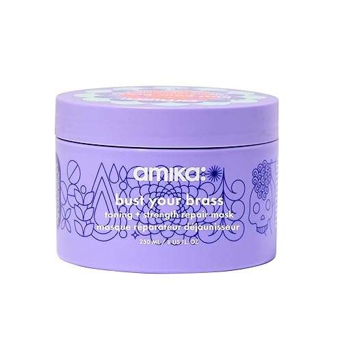 amika bust your brass toning + strength repair mask, 250ml Beauty & Personal Care Amika
