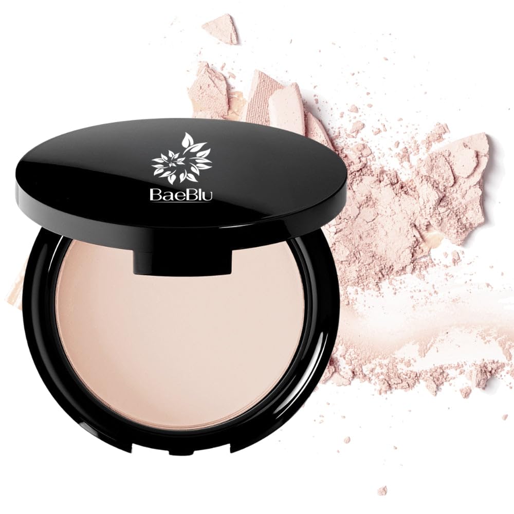 Organic Pressed Setting Powder - Talc-Free & Non-Toxic Translucent Powder with Matte Finish - Oil Absorbing, Pore Minimizing, 16 Hour Wear for All Beauty & Personal Care BaeBlu