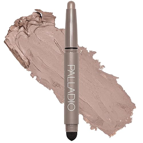 Palladio Waterproof Eyeshadow Stick with Blending Sponge, Long Lasting & Effortless Application, Smudge Free & Crease Proof Formula, Matte & Shimmer Beauty & Personal Care Palladio