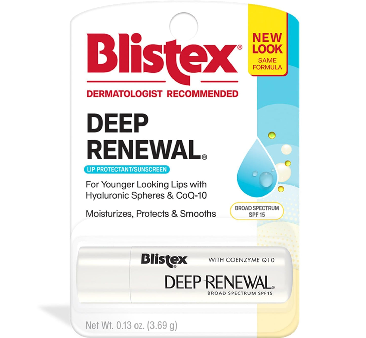Blistex Deep Renewal Lip Protectant Sunscreen Balm, 0.13 Ounces (3.69g) (Pack of 4) Beauty & Personal Care Blistex