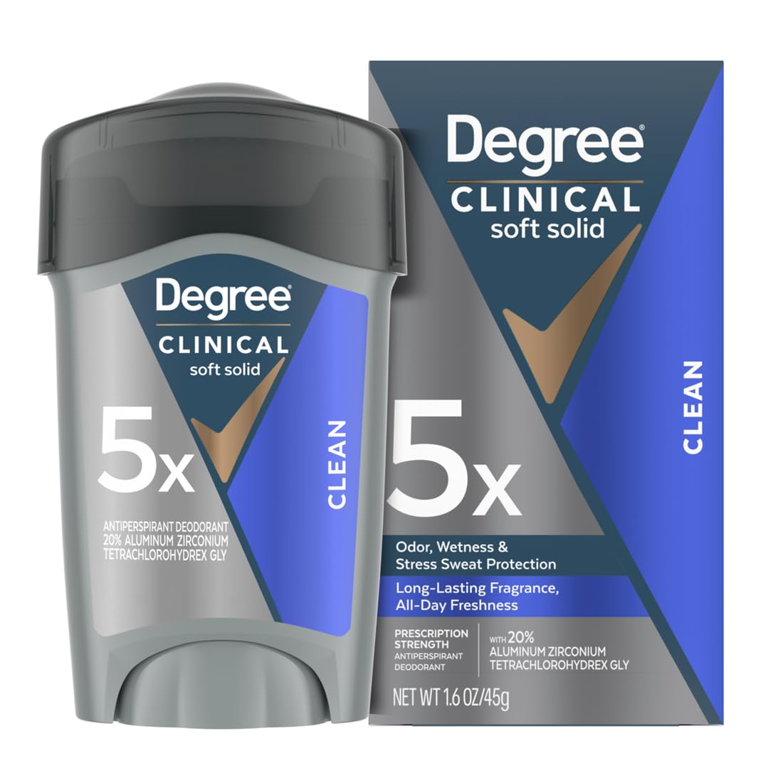 Degree Men Antiperspirant Deodorant Clean 72-Hour Sweat & Odor Protection Prescription-Strength Antiperspirant For Men with MotionSense Technology 1.7 Beauty and Personal Care Degree