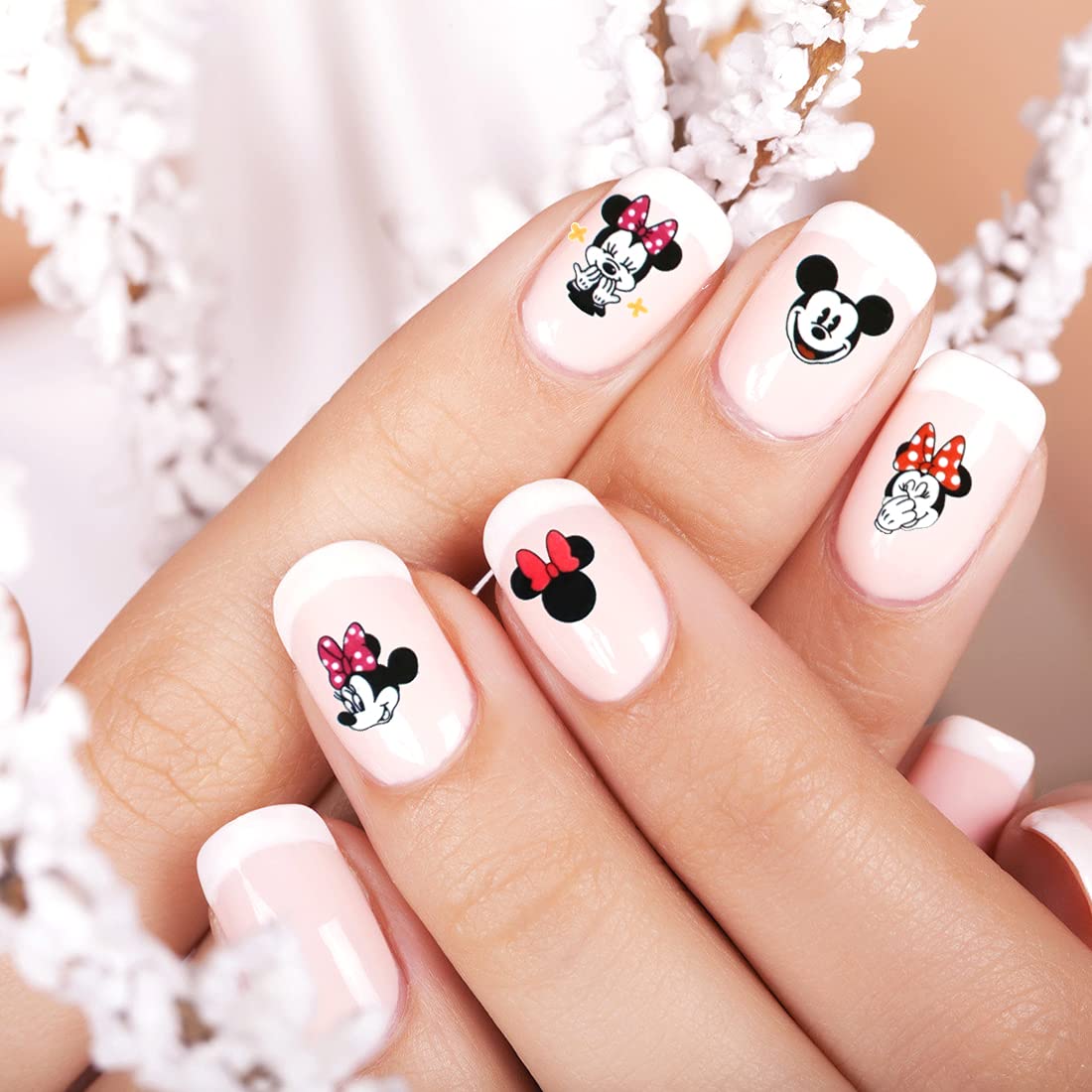 2Pieces 3D Mouse Nail Stickers Cute Kawaii Cartoon Nail Stikers Self-Adhesive Nail Decals for Women Girls Kids Nail Art Stickers (75+Decals) Beauty & Personal Care Emifunny