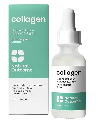 Collagen Peptide Serum for Face, Daily Firming, Lifting and Wrinkle Reducing Facial Serum with Marine Derived Collagen and Hyaluronic Acid 1 oz Beauty & Personal Care natural outcome