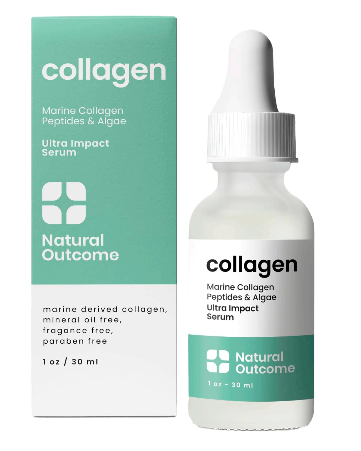 Collagen Peptide Serum for Face, Daily Firming, Lifting and Wrinkle Reducing Facial Serum with Marine Derived Collagen and Hyaluronic Acid 1 oz Beauty & Personal Care natural outcome