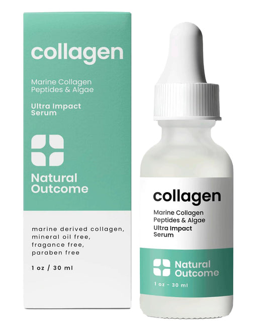 Collagen Peptide Serum for Face, Daily Firming, Lifting and Wrinkle Reducing Facial Serum with Marine Derived Collagen and Hyaluronic Acid 1 oz Beauty & Personal Care natural outcome