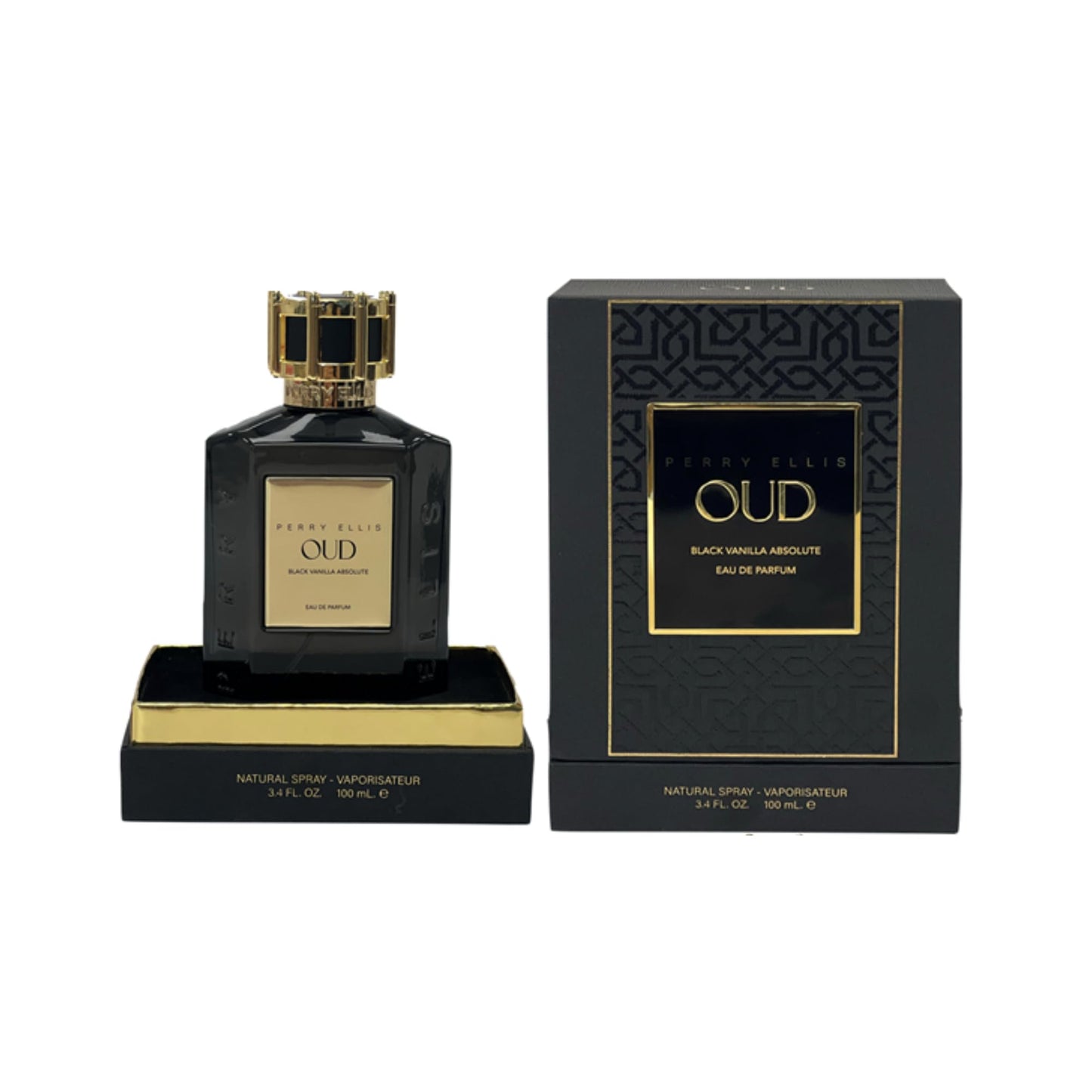 Perry Ellis OUD Black Vanilla Eau De Parfum Spray - Perfume for Women and Men, Warm Vanilla & Oud Fragrance, Designer Scent, Long Lasting - 3.4 fl oz Beauty & Personal Care Perry Ellis