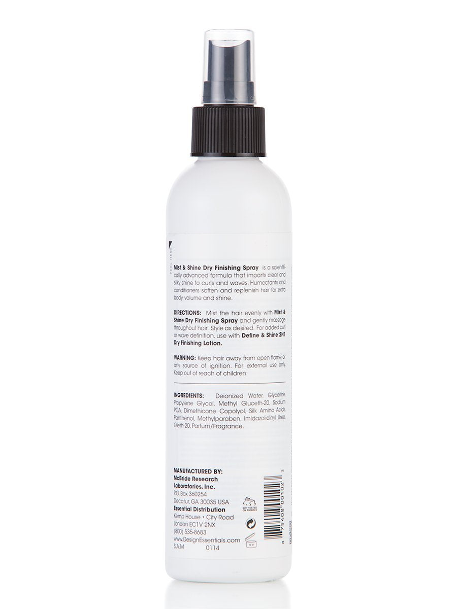 Design Essentials Wave By Design Mist & Shine Dry Finishing Spray, Moisturizes and Adds Shine, Lightweight Daily Use for Curls and Waves, 8 oz Beauty & Personal Care Design Essentials