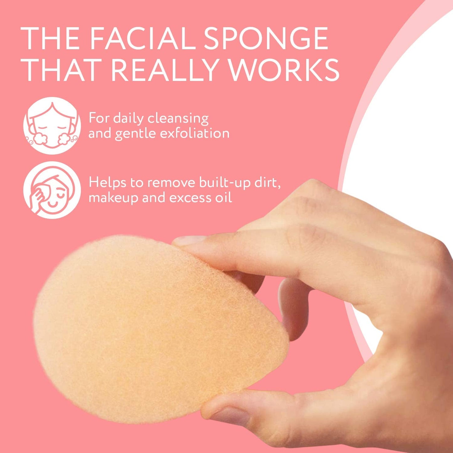 IMPRESA Face Scrubber Exfoliator Sponges - Regular Puff - Natural Medical-Grade Foam - 10 Pack Reusable Exfoliating Pads - Deep Cleanse & Dead Skin Beauty & Personal Care IMPRESA