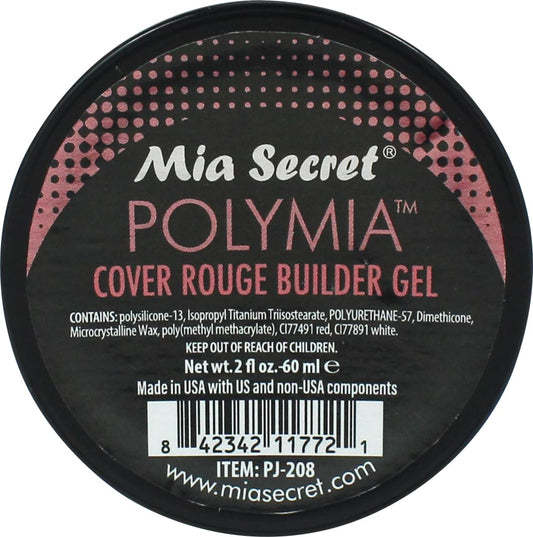 Mia Secret - 2oz POLYMIA polysilicone Gel Nail Builder - UV Led - Builder gel (Cover Rouge)