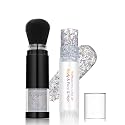 Holographic Mermaid Glitter Makeup Kit: 2-in-1 Body & Face Stick & Loose Powder with Built-in Brush for Festival, Rave, Concert, Carnival | Shimmery Beauty & Personal Care FindinBeauty
