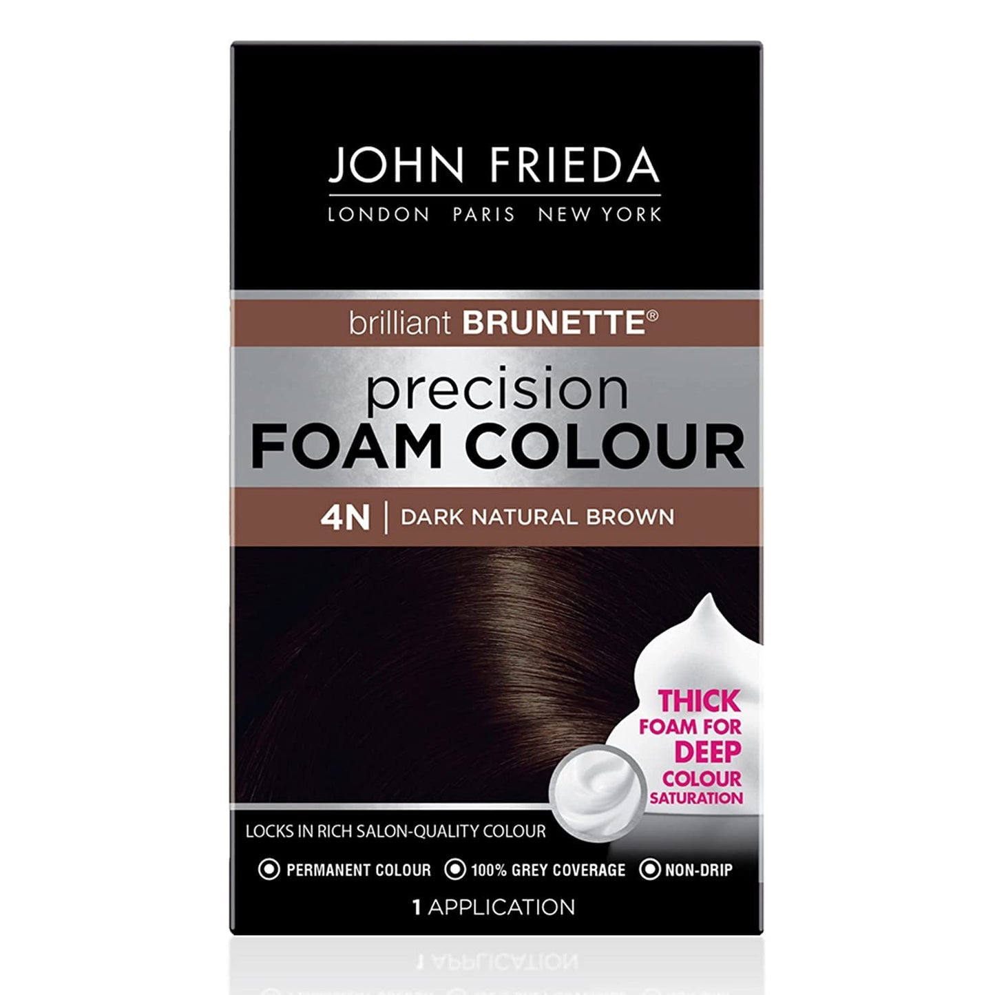 John Frieda Precision Foam Hair Colour, Dark Natural Brown 4N, 2 pk Beauty & Personal Care John Frieda