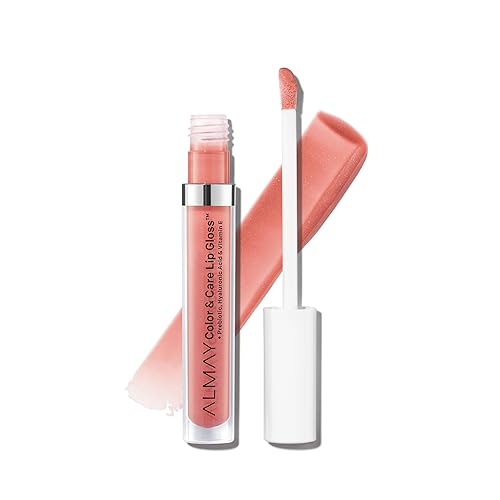 Almay Color & Care Hydrating Lip Gloss, Soft Natural Hues, Prebiotic Complex, Hyaluronic Filling-Sphere Technology, 400 Peachy Sky, 0.1 Fl Oz Beauty & Personal Care Almay
