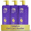 Herbishh Curly Hair Shampoo and Conditioner Set with Deep Conditioner For Women, Men (3 X 16.91 Fl Oz) Definition For Wavy & Coily Hair Reduce Frizz Beauty & Personal Care Herbishh