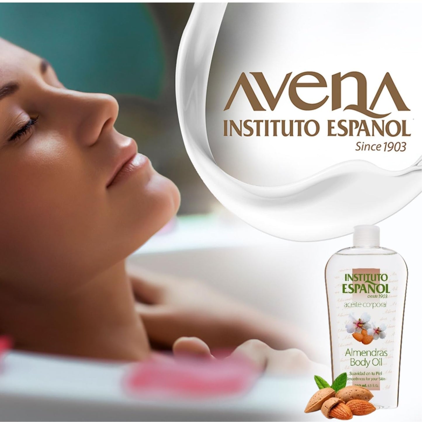 Instituto Español Almond Body Oil, Smoothness for your Skin, 2-Pack Of 8.5 FL Oz each, 2 Bottles Beauty & Personal Care Instituto Español