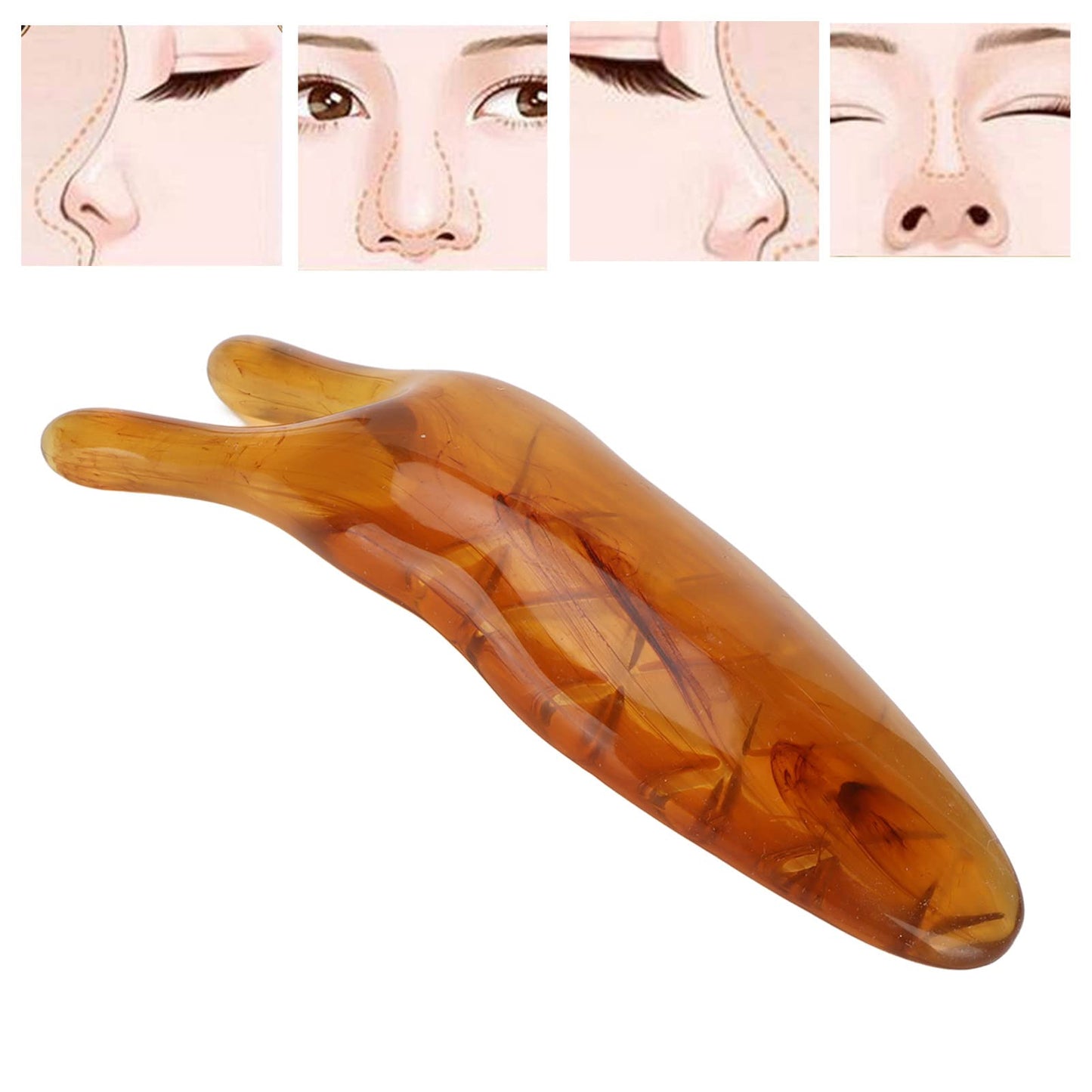 FILFEELNose Massager, Resin Gua Sha Tools Nose Up Scraper for Women Nose Shaping (Amber) Beauty and Personal Care FILFEEL