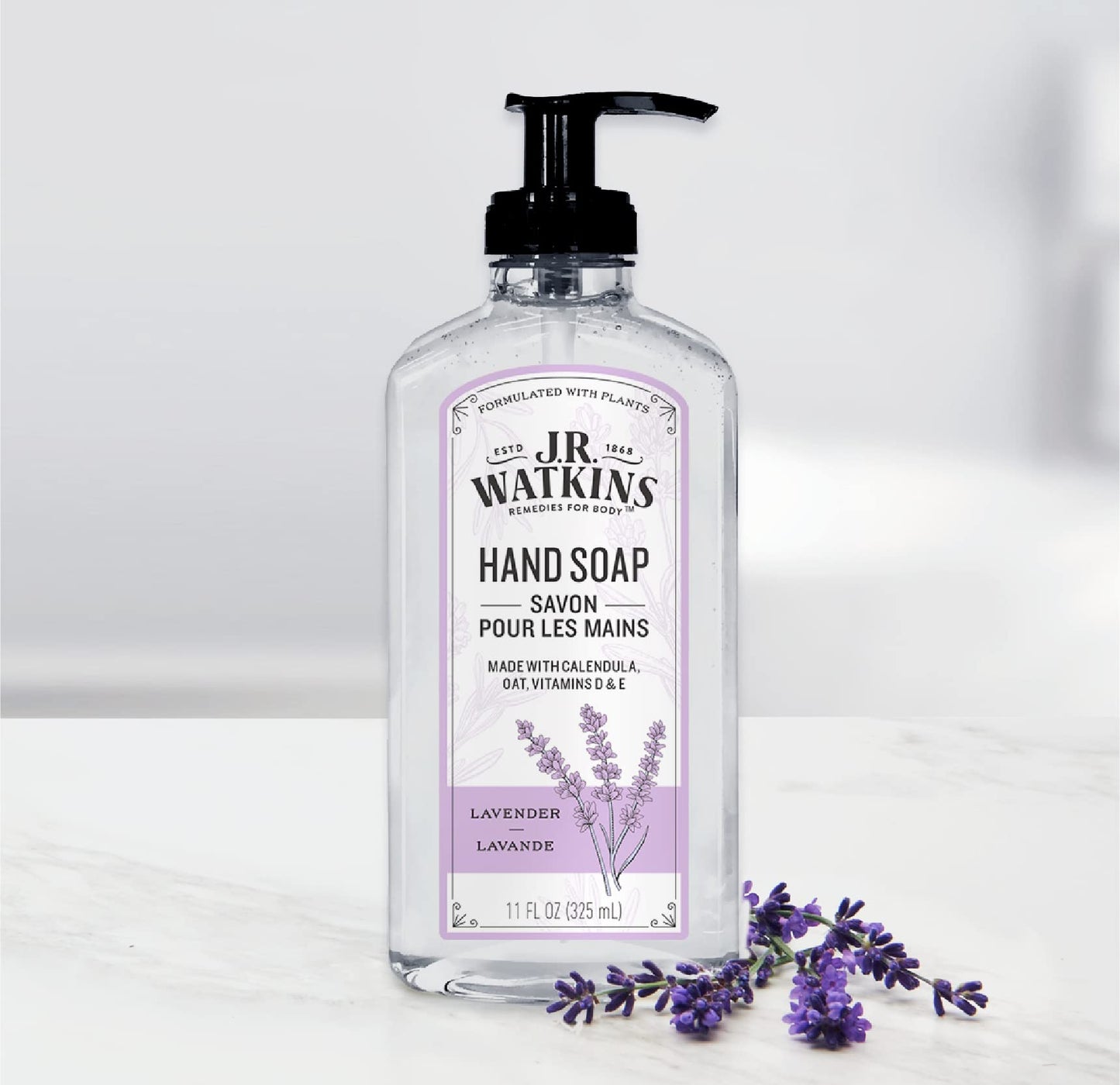J.R. Watkins Gel Hand Soap, Scented Liquid Hand Wash for Bathroom or Kitchen, USA Made and Cruelty Free, 11 fl oz, Lavender, 3 Pack Beauty & Personal Care J.R. Watkins