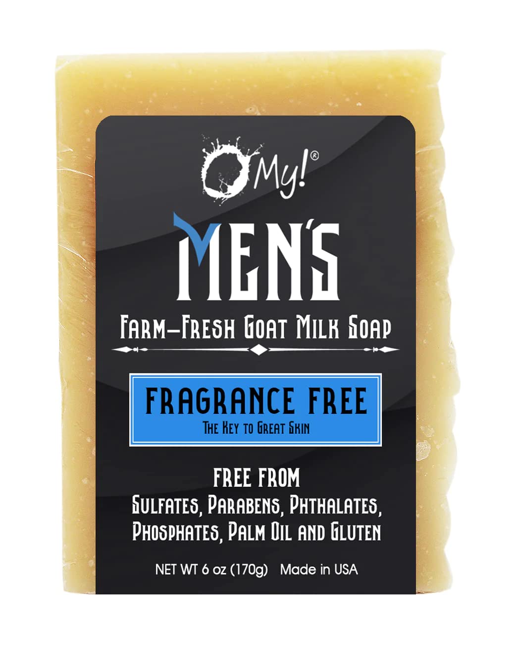 O My! Goat Milk Soap Bar 6oz | Made with Farm-Fresh Goat Milk | Free of Parabens & More | Handcrafted USA Beauty & Personal Care O My!