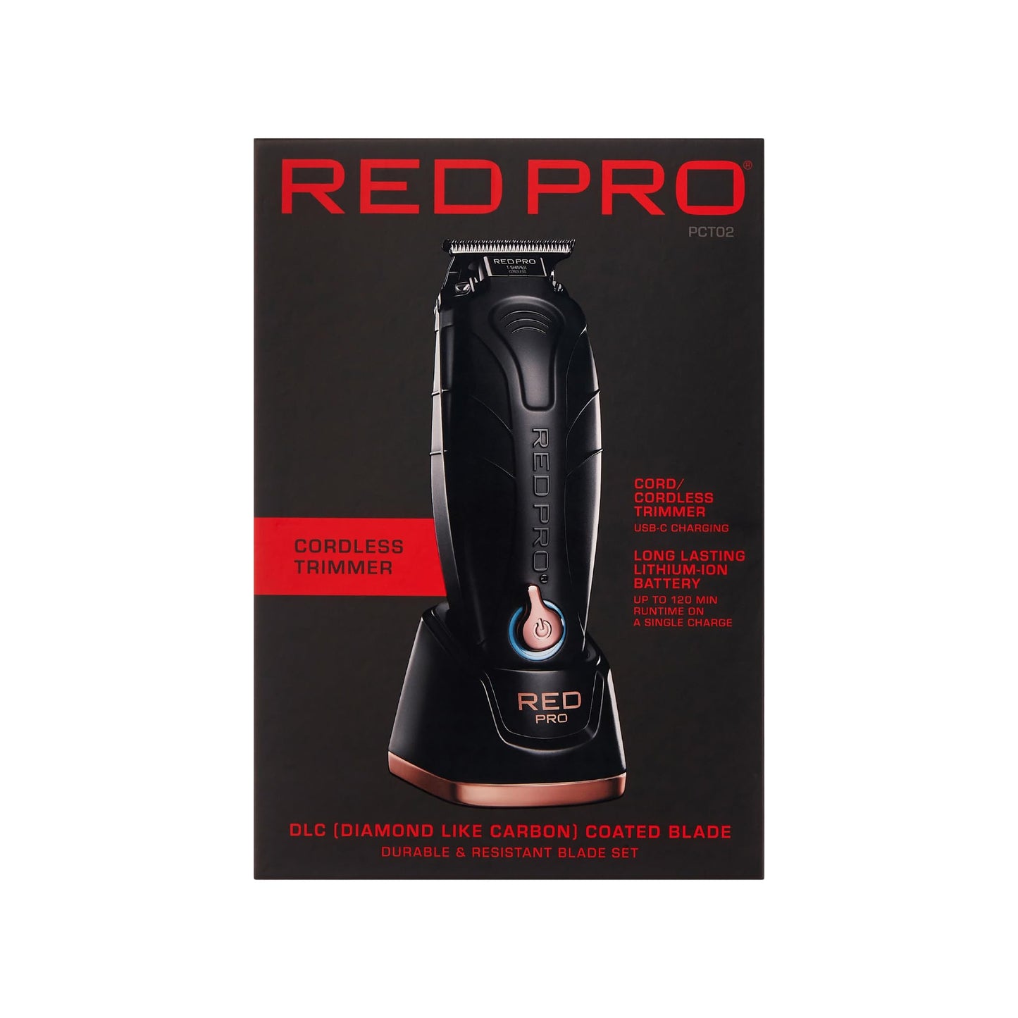 RED Pro Professional Cordless Hair Finishing Trimmer for Men, Electric Rechargeable Wireless Beard Detailer for Barbers and Stylists, Diamond Like Beauty and Personal Care RED Pro