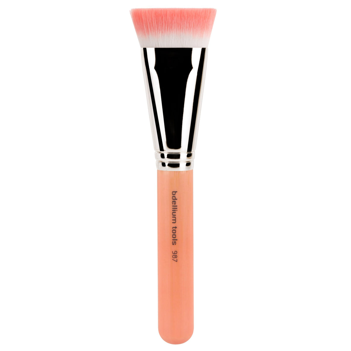 Bdellium Tools Professional Makeup Brush - Pink Bambu Series 987 Face Blending - With Soft Synthetic Fibers, For Contour Lines (Pink, 1pc)
