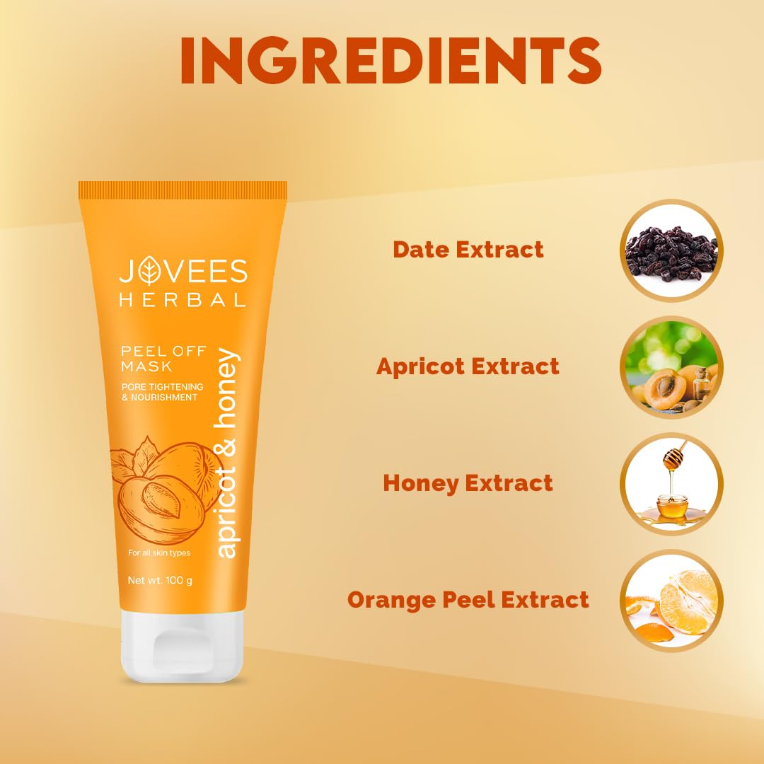 Jovees Apricot & Honey Peel Off Mask 100g Beauty & Personal Care Jovees