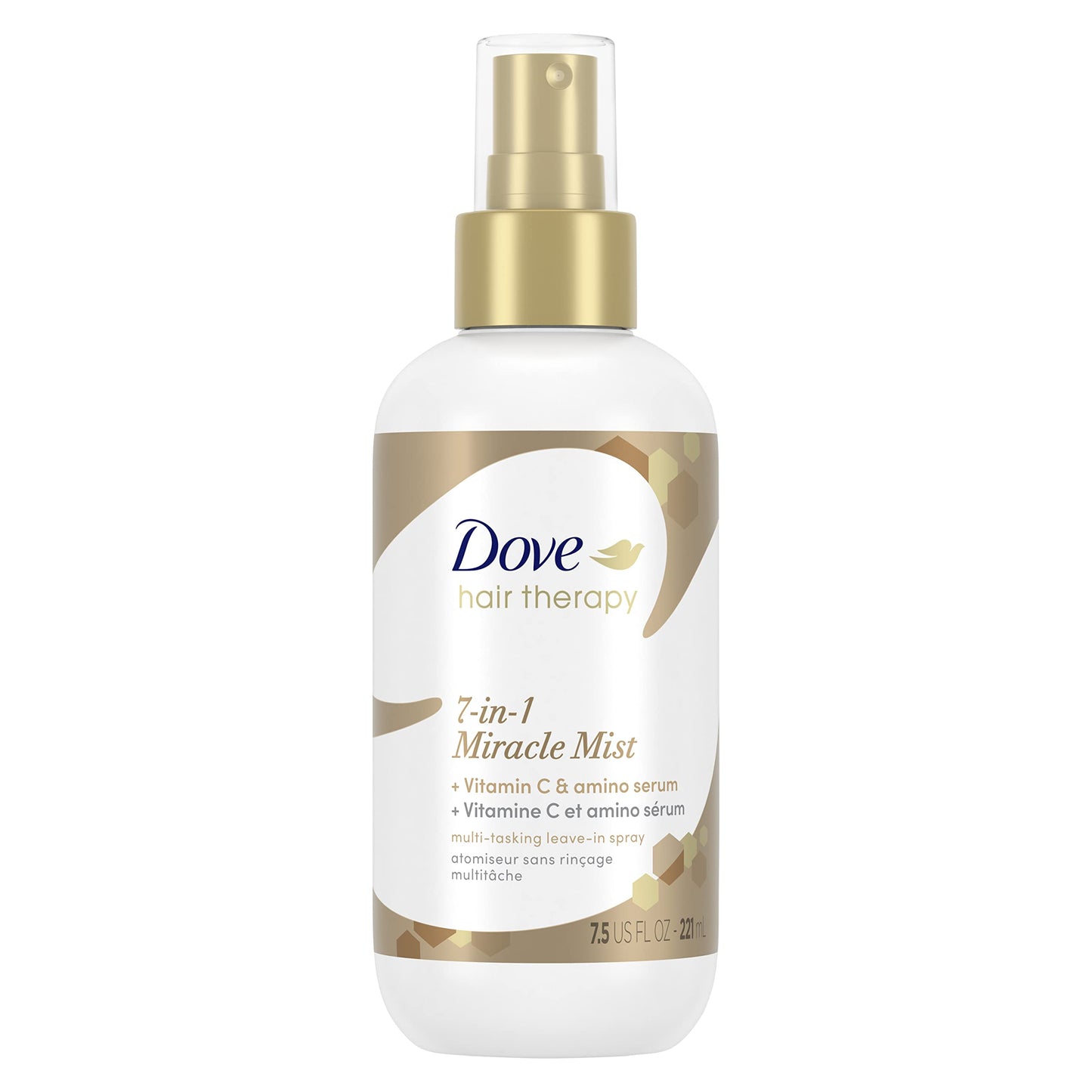 Dove Hair Therapy 7-in-1 Hairspray for Visibly Damaged Hair Miracle Mist + Vitamin C Leave-in Spray to Strengthen and Nourish 7.5 oz Beauty & Personal Care Dove