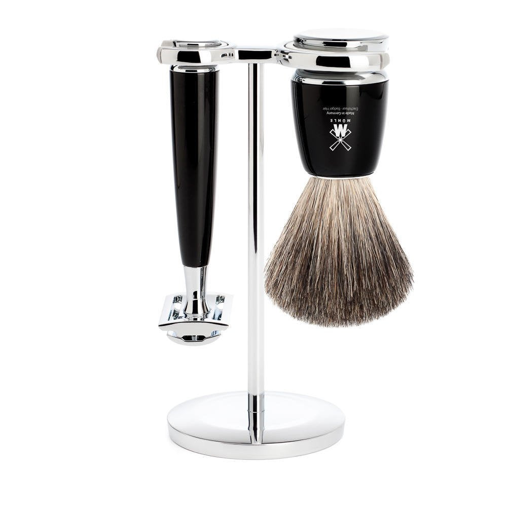 MÜHLE RYTMO 3-piece Pure Badger Safety Razor Luxurious Modern Shaving Set - Perfect for Every Day Use, Barbershop Quality Close Smooth Shave Beauty and Personal Care MÜHLE