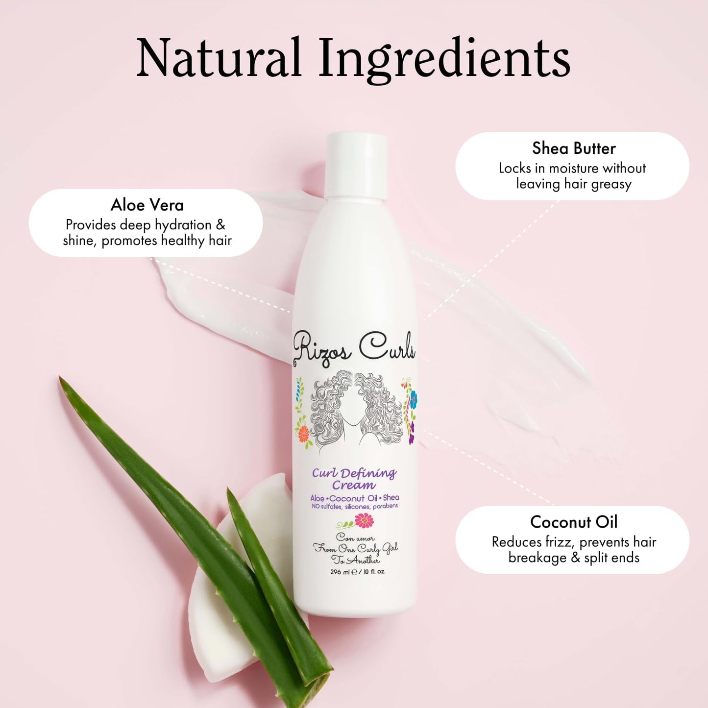 Rizos Curls Curl Defining Cream – Frizz Control, Defines & Moisturizes Wavy, Curly, Coily Hair, Adds Shine, Softens, Sulfate & Paraben-Free Beauty & Personal Care Rizos Curls