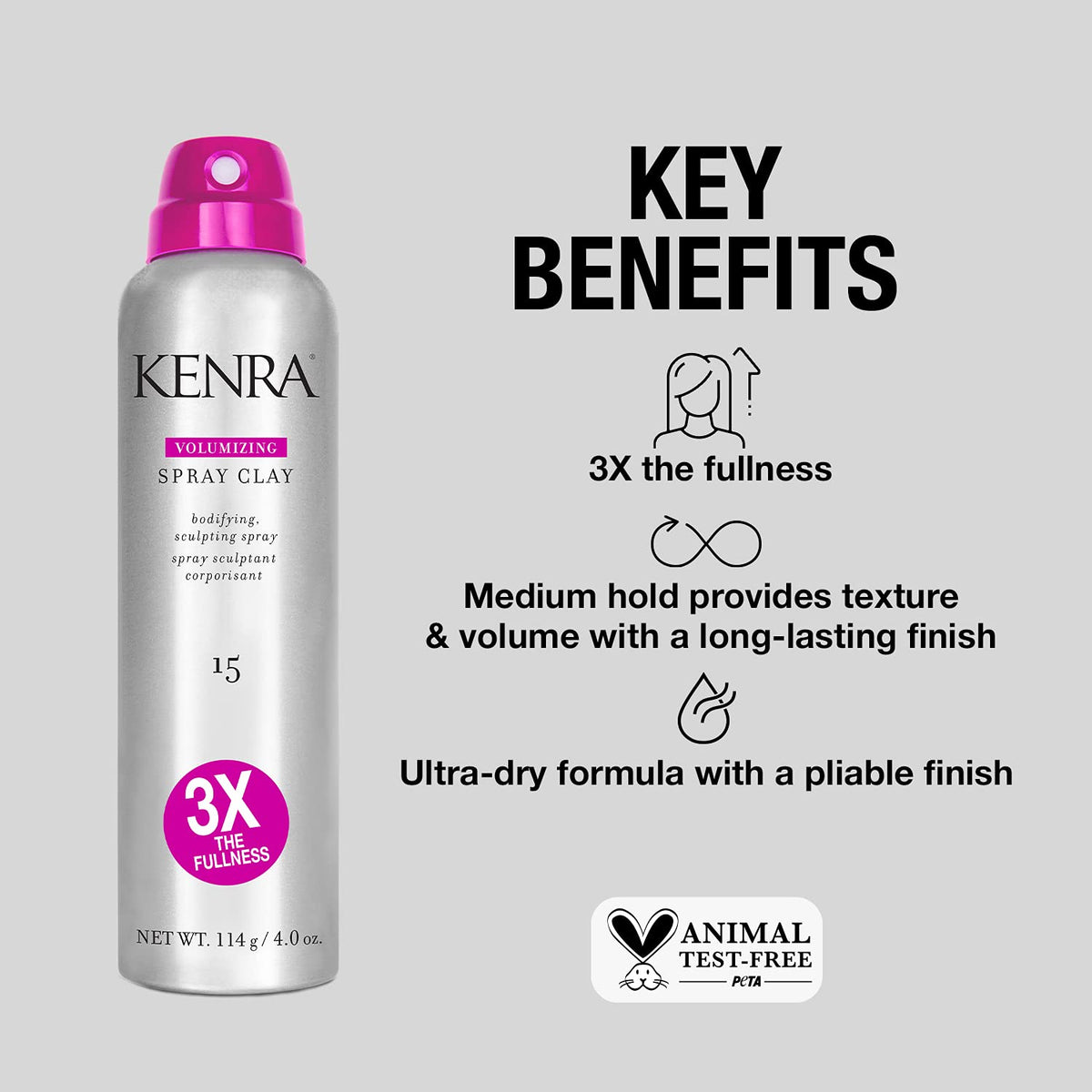 Kenra Professional Volumizing Spray Clay 15 | Bodifying, Fullness Spray | 3X The Fullness | Medium Hold | Provides Texture & Volume With A Beauty & Personal Care Kenra