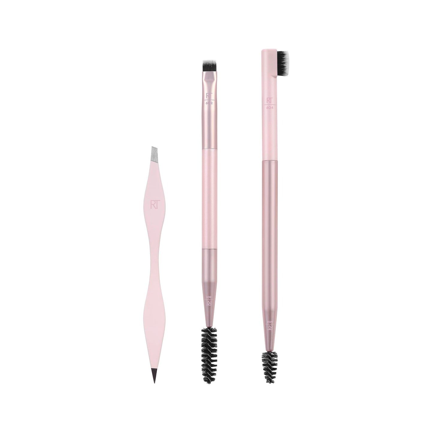 Real Techniques Brow Shaping Set, Spoolie, Tweezers & Brow Brushes, Dual-Ended Tools, For Styling, & Shaping Eyebrows, Get Full, Fluffy Brows Beauty & Personal Care Real Techniques