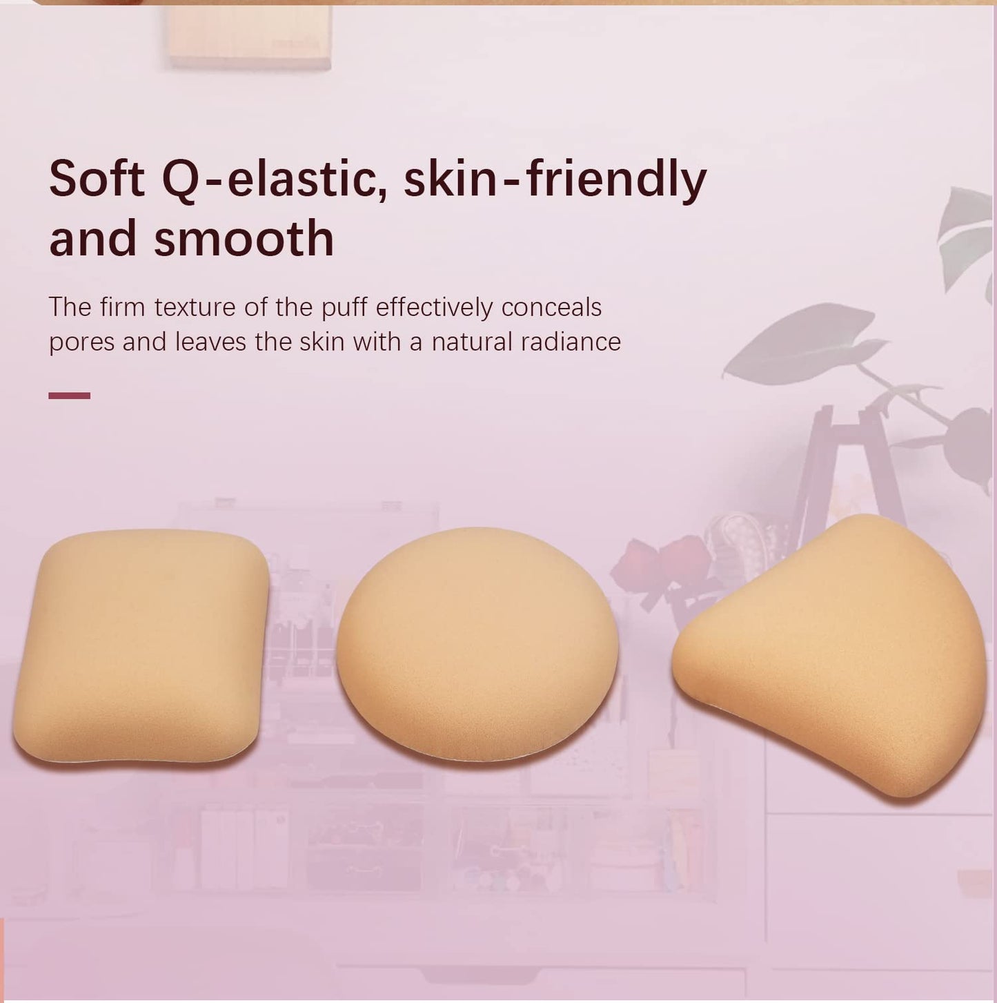 HUIJIN 3 Pcs Powder Makeup Puffs, Air Cushion, Rectangular, for Wet & Dry Beauty Makeup Tool with Foundation Make-up Brush, Combination Skin, Face Beauty & Personal Care HUIJIN