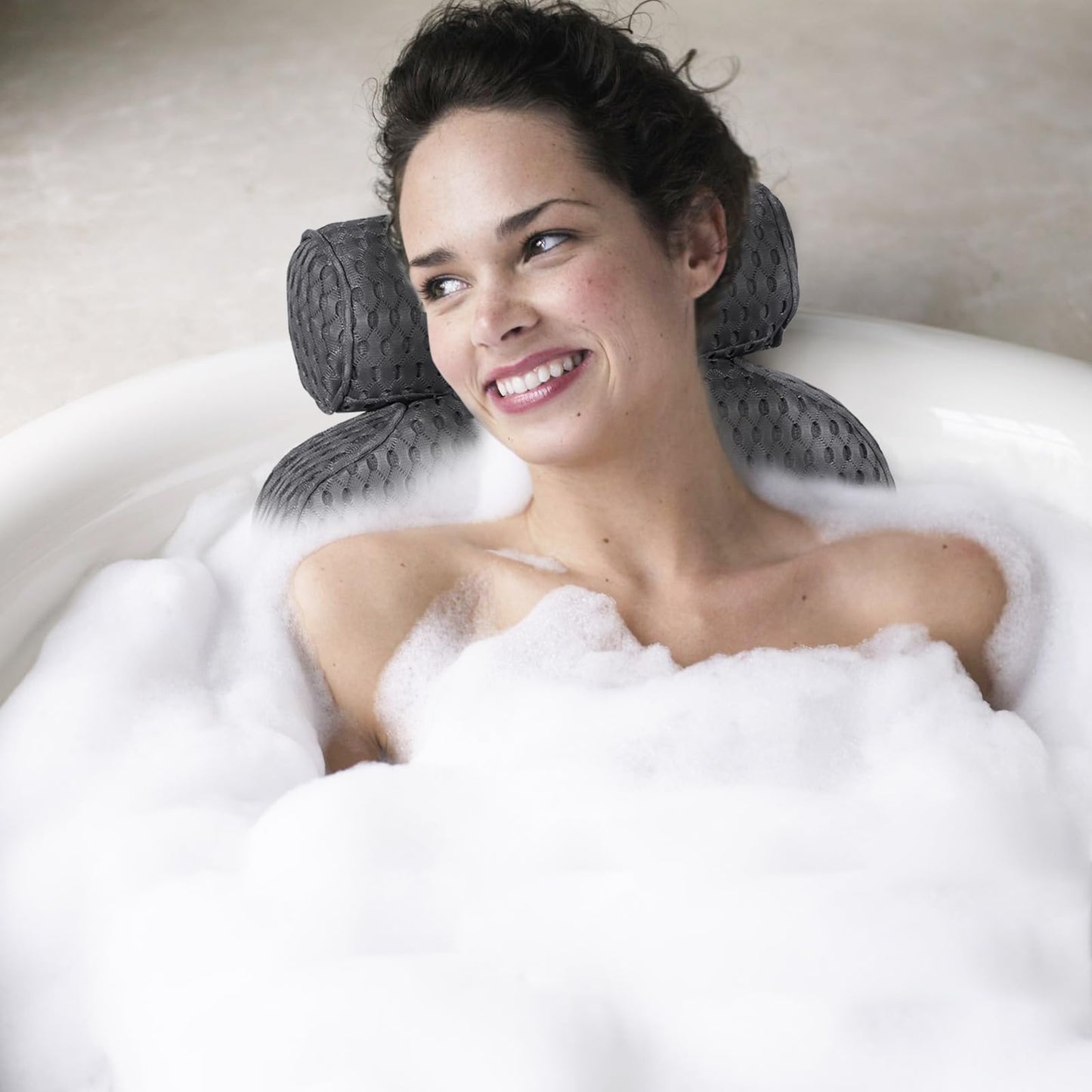 Bath Pillow for Tub Support Neck and Back, Bathtub Pillow Bath Accessories for Bathtub Women, Hot Tub Accessories for Adults Gray Beauty and Personal Care YIGO MASTER
