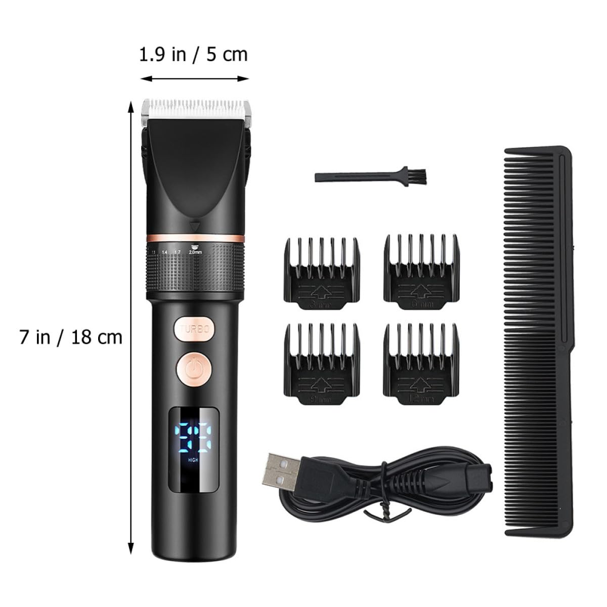 MAGICLULU Electric Hair Clipper Trimmer with LCD Display 3-Speed Adjustable Cordless Hair Cutting Kit for Men and Barbers Professional for Home Beauty and Personal Care MAGICLULU