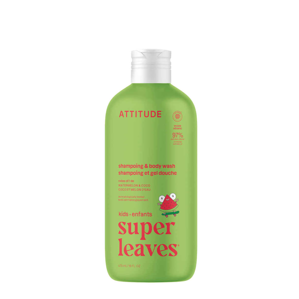 ATTITUDE Shampoo and Body Wash for Kids, EWG Verified, Dermatologically Tested, Plant- and Mineral-Based Ingredients, Vegan and Cruelty-Free Beauty & Personal Care ATTITUDE