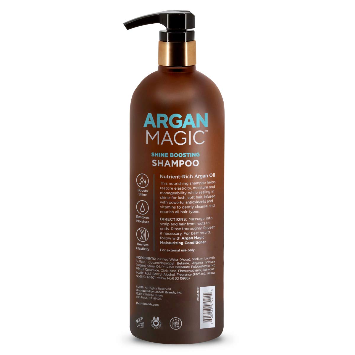 Argan Magic Shine Boosting Shampoo - Gently Cleanses and Restores Hair to Calm Frizz and Boost Shine | Made in USA, Paraben Free, Cruelty Free (1 Beauty & Personal Care Argan Magic