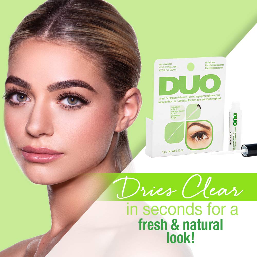 Duo Brush-On Striplash Adhesive White/Clear, 0.18 Ounce (Pack of 2) Beauty & Personal Care Duo
