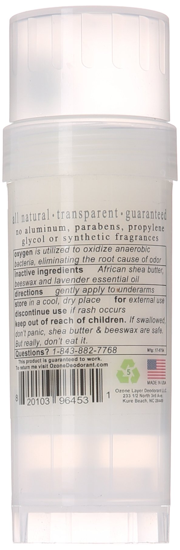 Ozone Layer Deodorant - All Natural Oxygen Based Alternative Deodorant - NO Aluminum, Parabens, Glycol (Lavender) Beauty and Personal Care Ozone Layer Deodorant