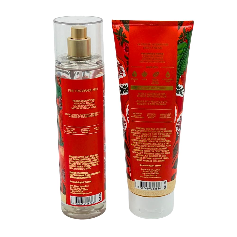 Bath & Body Works OFF THE VINE Fine Fragrance Mist & Body Cream 2pc bundle Gift Set with a Blue Bow for Holidays - Full Size Beauty and Personal Care Bath & Body Works
