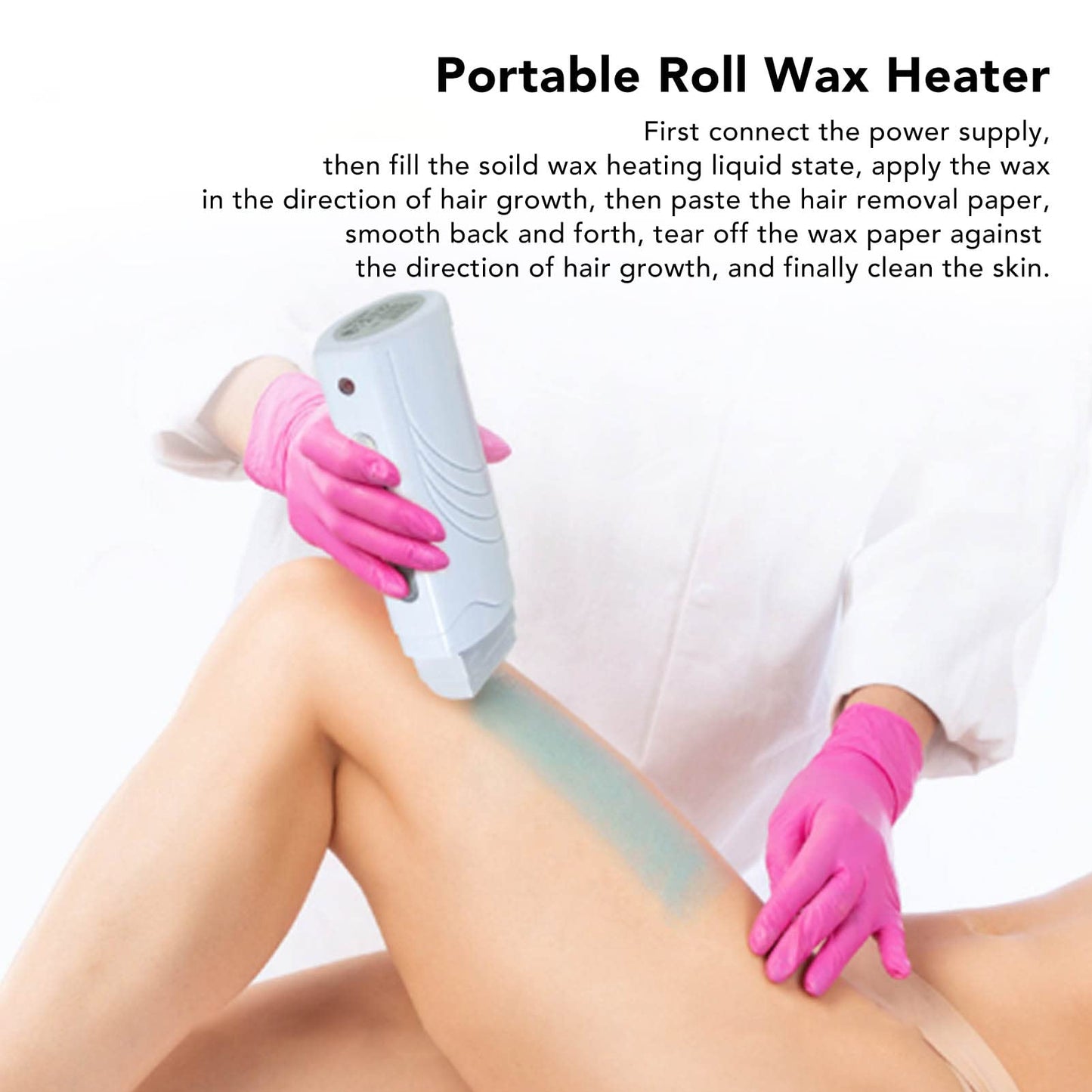 NSXAYIWE Roll on Wax Warmer for Hair Removal, Cartridge Depilatory Wax Heater for Hair, Leg, Face, Armpit, Bikini, Portable Wax Roller for Men Women Beauty and Personal Care NSXAYIWE