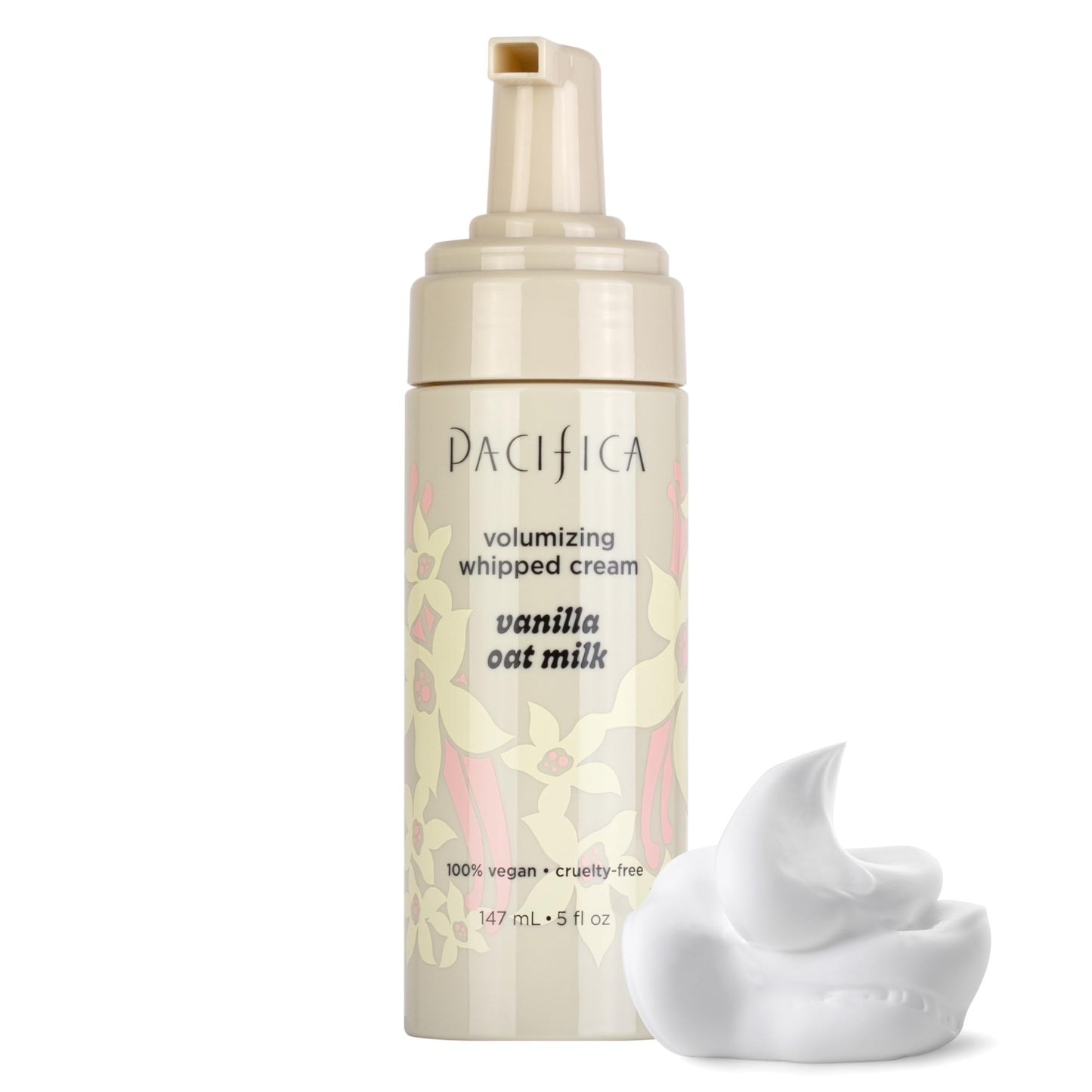 Pacifica Hair Mousse - Vanilla Oat Milk - Light Hold for Soft Volume & Hydration with Touchable Hold, Delightful Vanilla Scent, Vegan & Cruelty-Free Beauty & Personal Care Pacifica