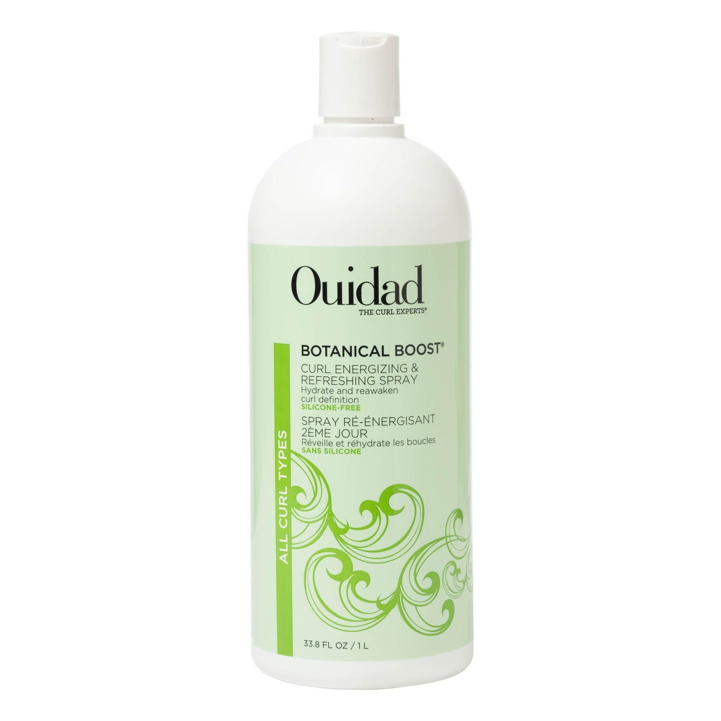 Ouidad Botanical Boost Curl Energizing & Refreshing Hair Spray, 33.8 fl oz, Lasting Definition, No-Residue Refresher Spray for Curly Hair, Adds Beauty & Personal Care Ouidad