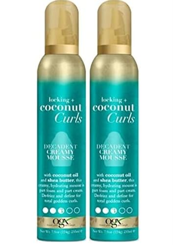 Ogx Coconut Curls Decadent Creamy Mousse 7.9 Ounce (2 Pack) Beauty & Personal Care OGX