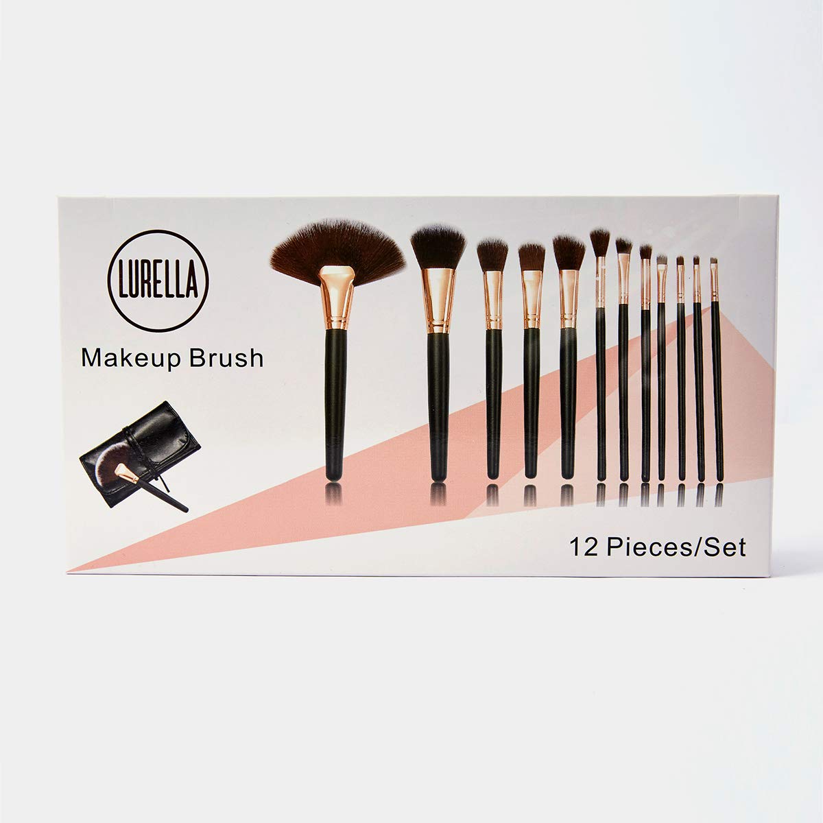 Lurella Cosmetics Stay Glam Brush Set: Essential 12 Pcs Makeup Brushes, Made With Ultra Soft Synthetic Bristles, & Includes Black Traveling Case. Beauty & Personal Care Lurella