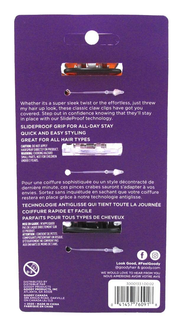 Goody Classics Spider Hair Claw 3 Count (Pack of 3) Beauty & Personal Care GOODY