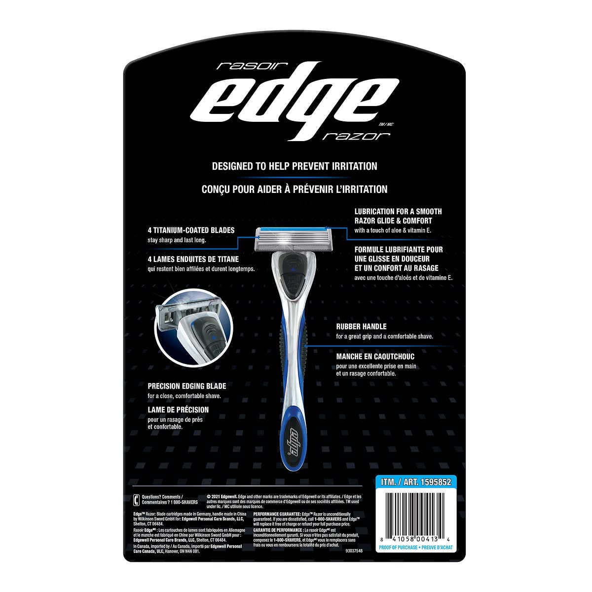 Edge Razor Long lasting Sharpness - 21 Cartridges & 1 Handle Beauty and Personal Care Edge