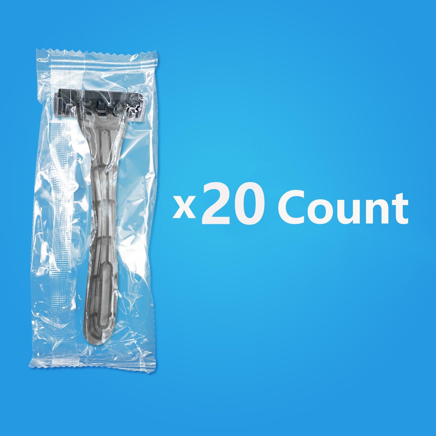 3 Blade Disposable Razors,Three Triple Stainless Steel Blade Individually Wrapped Grey Disposable Razors Bulk for Hotel,Airbnb,Bnb,Travel,Homeless Beauty and Personal Care Kheoxusa