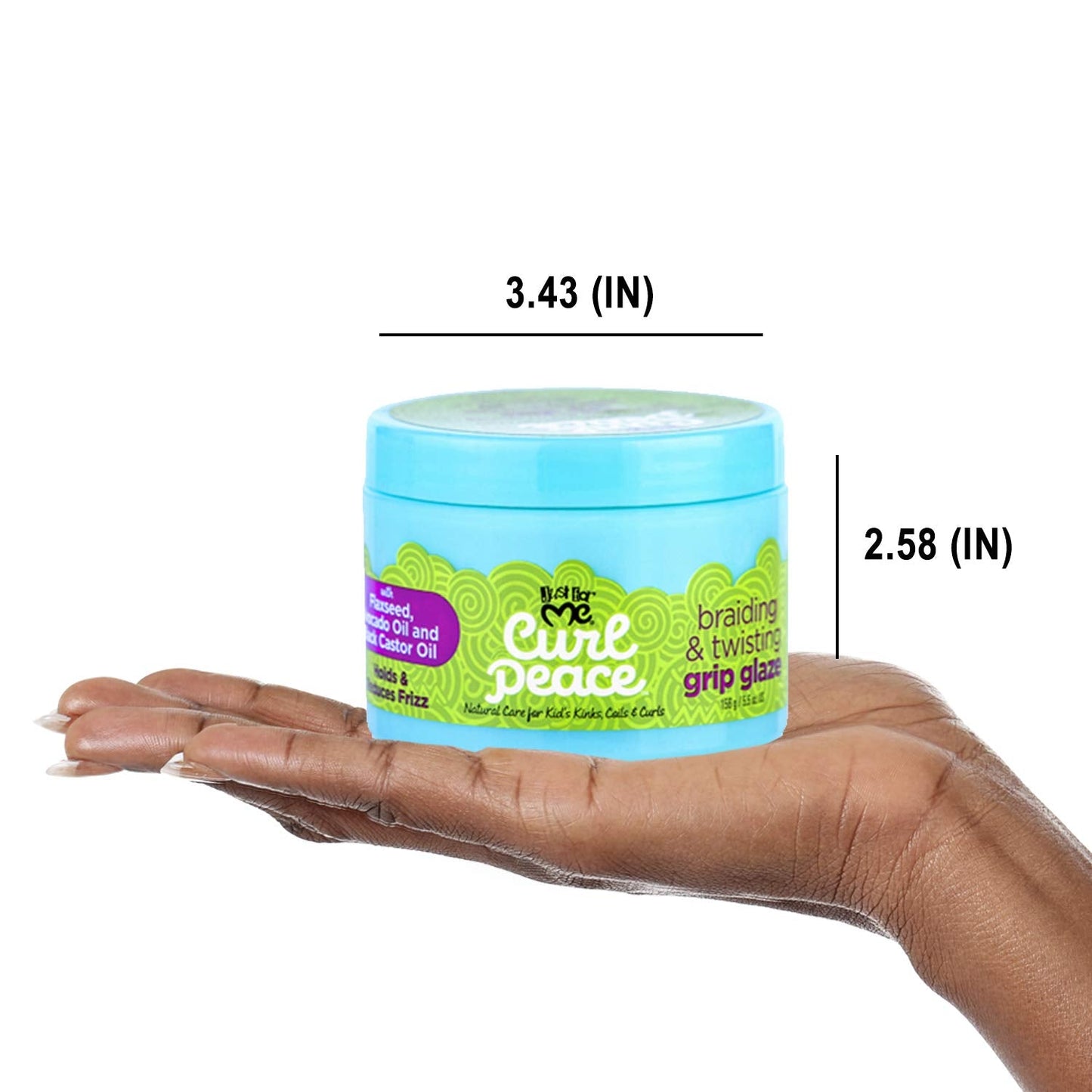Just For Me Curl Peace Braiding & Twisting Grip Glaze - Holds & Reduces Frizz, Contains Flaxseed, Avocado Oil & Black Castor Oil, Nourishes Beauty & Personal Care Just For Me