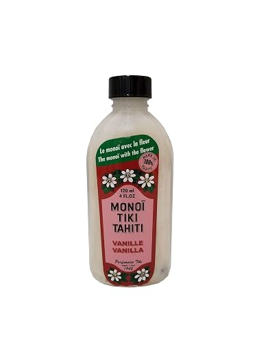 Monoi Tiki Tahiti Vanilla Coconut Oil (Pack of 2), Scented With Fresh Handpicked Tiare Flowers, 100% Made in Tahiti, 4 fl. oz. Beauty & Personal Care flysclean
