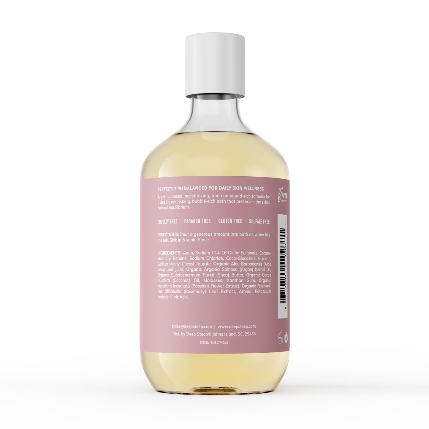 Deep Steep Passionfruit Guava Bubble Bath for Women, Hypoallergenic, Clinically Tested, Clean Formula for Sensitive Skin, Sulfate-Free, 17 fl oz Beauty and Personal Care Deep Steep