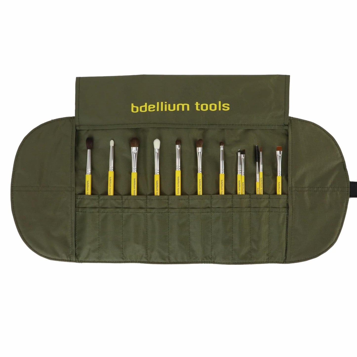 Bdellium Tools Professional Makeup Brush Studio - Eyes 12pc. Brush Set with Roll-Up Pouch Beauty & Personal Care BDELLIUM TOOLS